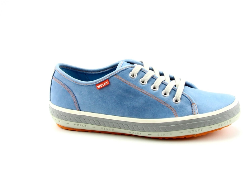 Wolky Lage Sneakers 01227 Giro 30840 jeans leer - Schoenen.nl