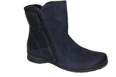 Nubuck/python combi blauw