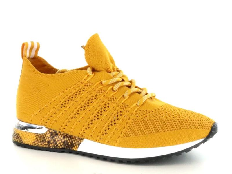 LA STRADA SCHOENEN oker Laced up sneaker 1900356 bij Wessels