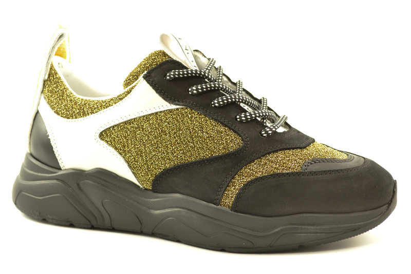 Stokton Sneaker 752-D-SPIGA Goud Combi - Bormans Modeschoenen