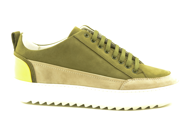 H32 Sneaker MELLO Wit Leer-Suede/Jeansblauw Combi - Bormans Modeschoenen