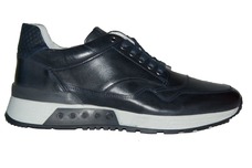 Blauw leer