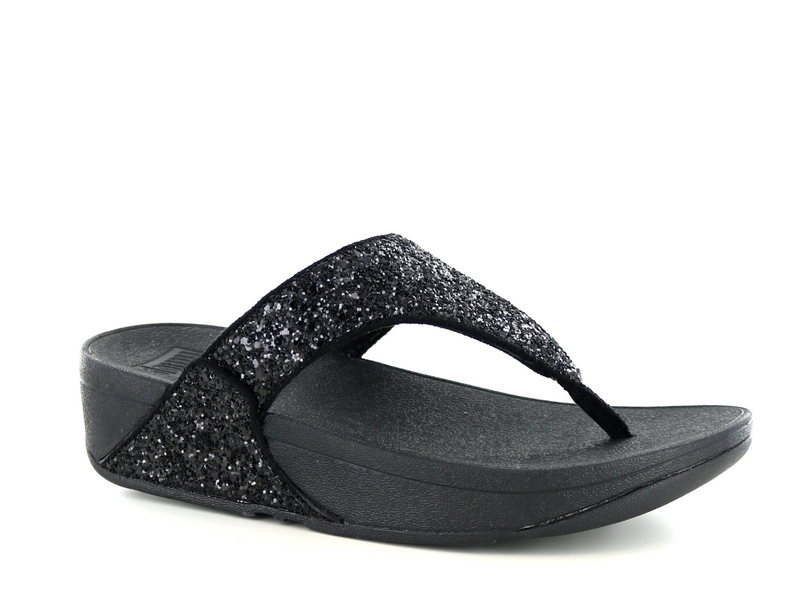 FitFlop Lulu Glitter Toe-Thongs black