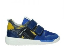 Blauw met combinatie