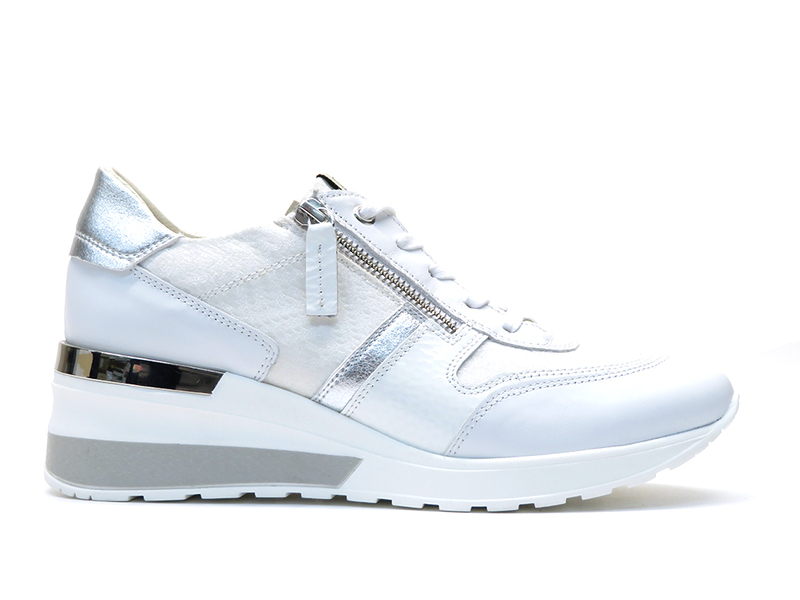 Dl Sport Dames Sneakers Wit led/sue print rits sneaker dz ls | Van den Assem